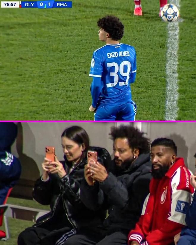 马塞洛儿子恩佐代表皇马在青年欧