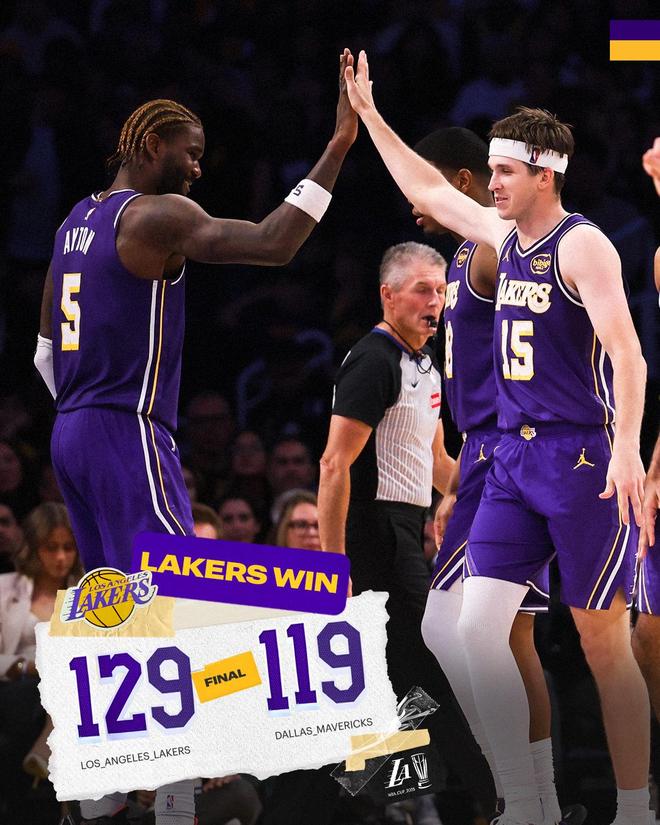 湖人击退独行侠杯赛全胜 东契奇35+11