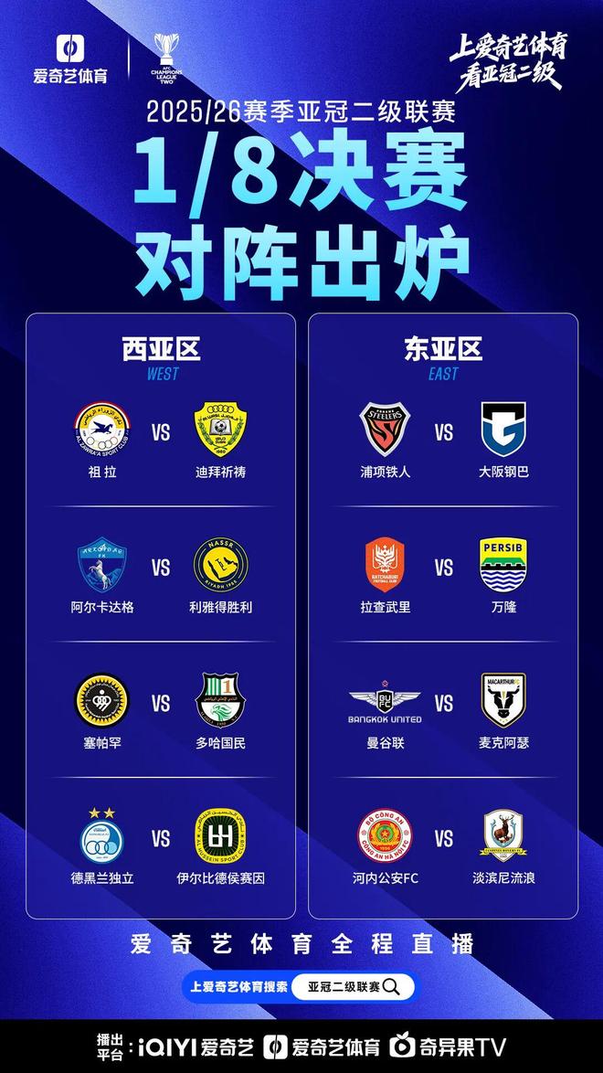 亚冠二级联赛1/8决赛抽签揭晓 C罗领衔利雅得胜利对阵阿尔卡达格